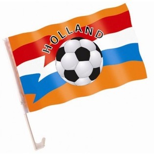 Holland/Niederlande WM Fu&szlig;ball Autoflagge (6 Stk.)