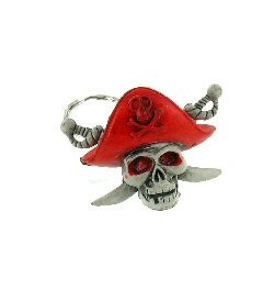 PIRATEN-TOTENKOPF-SCHL&Uuml;SSELANH&Auml;NGER (24 Stk.)