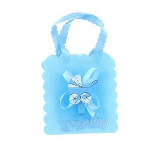 Geburt Geschenktüte für Mitbringsel - Blauer Kinderwagen (12 Stk.)