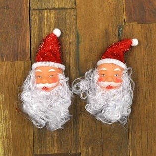 Kleine Weihnachtsmann-Köpfe, 2er-Set (12 Sets)