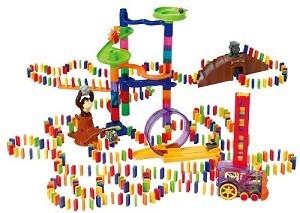 PLAYGO - Deluxe Domino Spielset mit Dominozug - 500 Teile