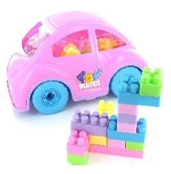 Gro&szlig;es M&auml;dchen-Auto mit Bausteinen