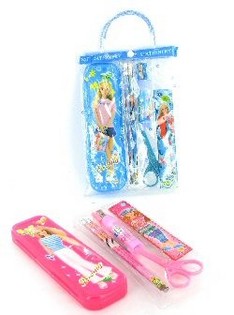 S&uuml;&szlig;es Schreibwaren-Set im T&auml;schchen (24 St&uuml;ck)