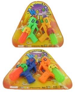 2 Wasserpistolen auf Karte (6er-Pack)