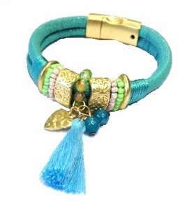 Ibiza-Armband Türkis (1 Stk.)