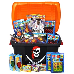 Gro&szlig;e Grabbelkiste Piraten-Schatztruhe (inkl. 100 Luxus-Spielzeugen)