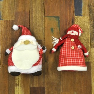 Plüsch SANTA & SCHNEEMANN (4-teilig).