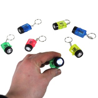Miniatur-Taschenlampen Schl&uuml;sselanh&auml;nger (96 St&uuml;ck)