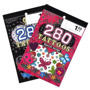Tattoo-Aufkleber B&uuml;cher mit STICKERS 280 (24st).