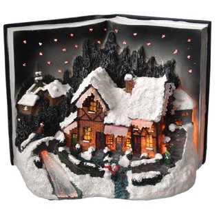 WEIHNACHTSDORF in Buchform mit Glühen LIGHTING