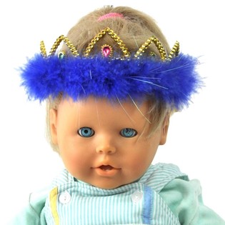 Goldene Krone mit BLUE PLUSH EDGE (12st).