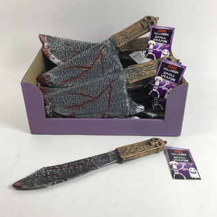 SPOT *** CHEAP *** HALLOWEEN DISPLAY MIT MESSER UND ACHSEN (18st.)