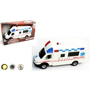 GRO&szlig;E REIBUNGS-AMBULANZ MIT LICHT & SOUND (6 Stk.)