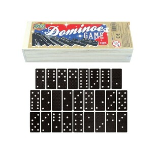 DOMINO SPIEL IN HOLZKISTE (12ST)