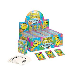 MINISPIELKARTEN - MODELL: SMILEY IM DISPLAY (24 Stk.)