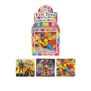 SUPERHELDEN PUZZLE, 13 x 12 cm, IM DISPLAY (108er-Set)