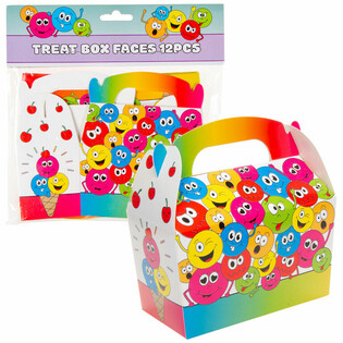 Smiley Geschenkschachtel Mitgebsel-Box 12x12.5x6 cm (12 Stk.)