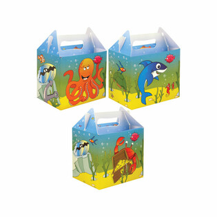 MENUBOX - MEERESLEBEN - 14 x 9,5 x 18 cm (24 Stk.)