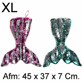 XL PL&Uuml;SCH-MEERJUNGFRAUENSCHWANZ &ndash; KISSEN &ndash; 45 CM &ndash; VERSCHIEDENE FARBEN (4 St&uuml;ck)