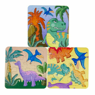 Mix Dinosaurier Puzzles - 14x14 cm (50 Stk.)