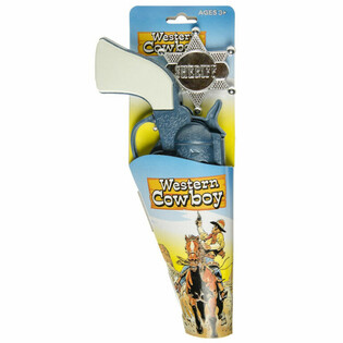 Cowboy-Pistole mit Abzeichen (6er-Pack)