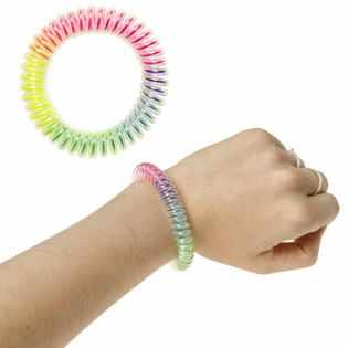 Elastische Regenbogen Kinderarmb&auml;nder (48 St&uuml;ck)