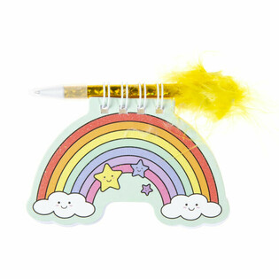Regenbogen-Notizbuch mit Stift (12 Stk.)