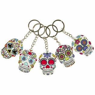 Retro Totenkopf Schl&uuml;sselanh&auml;nger (48 Stk.)