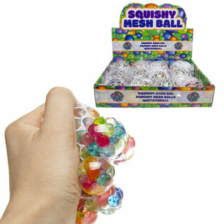 SQUISHY MESH SQUEEZE B&Auml;LLE IM DISPLAY (12 Stk.)