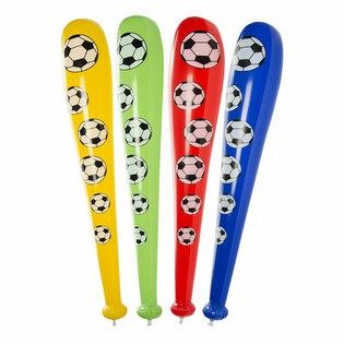 Gro&szlig;e aufblasbare Fu&szlig;ball-Keule, 84cm lang (12 Stk.)