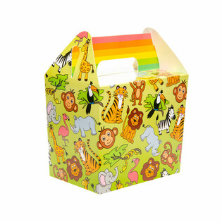 Dschungeltiere Men&uuml;-/Geschenkboxen (12 Stk.)