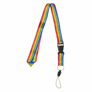 Regenbogen Lanyard / Schl&uuml;sselband - 50 Stk.