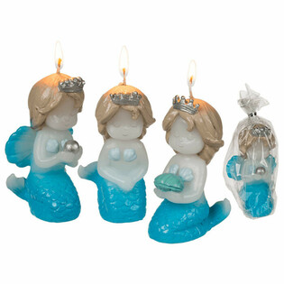 **MEGA G&Uuml;NSTIG** MEERJUNGFRAU / MERMAID KERZE IN DISPLAY (12 Stk.)