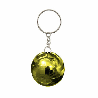 Goldene Discokugel Schl&uuml;sselanh&auml;nger (12 St&uuml;ck)