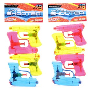 Aqua Fun Wasserpistolen Set - 4 St&uuml;ck, 11 cm
