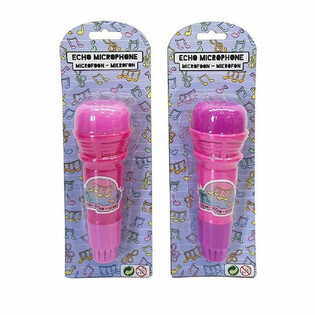Echo-Mikrofon Pink f&uuml;r M&auml;dchen auf Blisterkarte (12 Stk.)