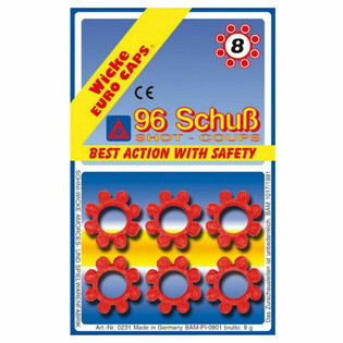 WICKE - 12 Rollen 8-Schuss-Amorces f&uuml;r Spielzeugrevolver