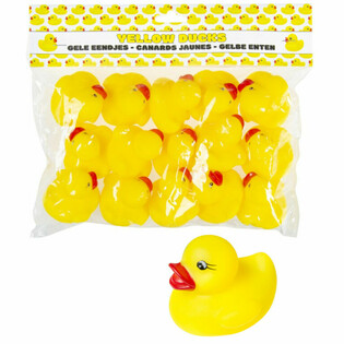 Mini-Quietscheenten zum Verschenken - 5 x 5 x 4 cm (15er Pack)