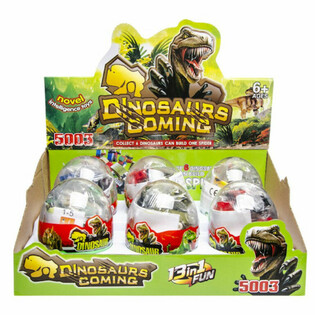 Bausteine - Baue Deinen Eigenen Dinosaurier - &Uuml;berraschungs-Kapsel im Display (6 Stk.)