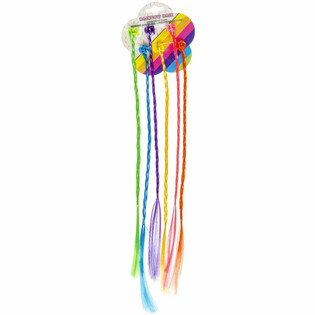 Regenbogen 6-teilige Bunte Haarstr&auml;hnen auf Karte (24 Stk.)