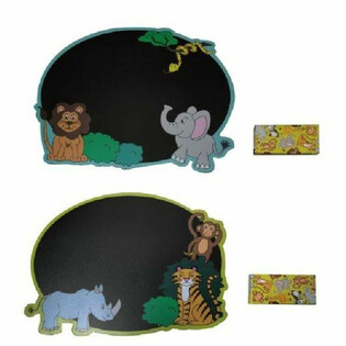 Wildtiere Kreidetafel mit Kreide - Display 24 St&uuml;ck