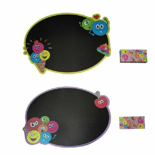 Smiley Kreidetafel mit Kreide (Display 24 St&uuml;ck)