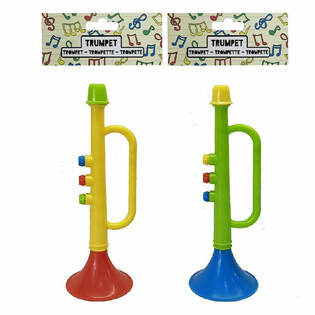 Spielzeugtrompete - 15 cm hoch - Mix Farben (12 Stk.)