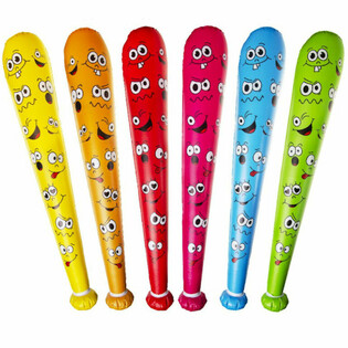 Gro&szlig;er Smiley Aufblasbarer Kn&uuml;ppel - 85cm