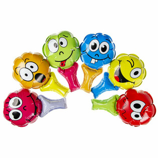 SELBSTAUFBLASENDE SMILEY HANDBALLONS (48 Stk.)