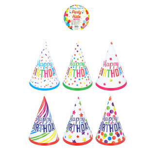 Partyh&uuml;te 'Happy Birthday' Mix (120 Stk.)