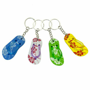 Flip-Flop-Schl&uuml;sselanh&auml;nger auf Karte (48er-Pack)
