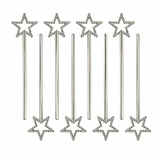 Zauberstab mit Stern, 17 cm (1 Packung &agrave; 8 Stk.)