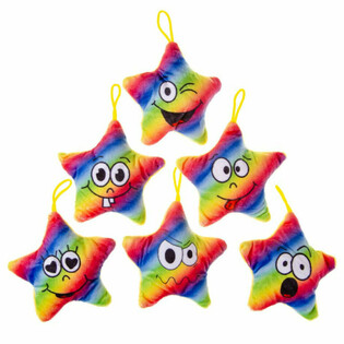 Pl&uuml;sch Regenbogen-Sterne (24 Stk.)
