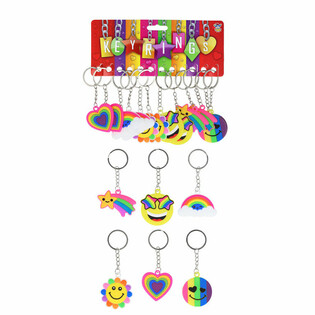 SCHL&Uuml;SSELANH&Auml;NGER - REGENBOGENFIGUREN (12 Stk.)